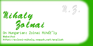 mihaly zolnai business card